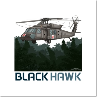 Black Hawk Tactical Helicopter Military Armed Forces Novelty Gift Posters and Art